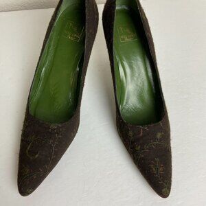 Reed Evins Embroidered Pumps Heels Sz 10